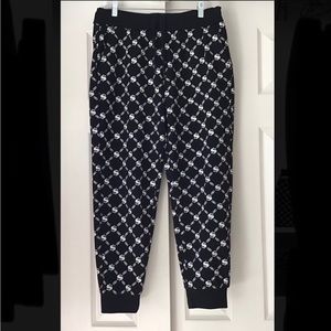 Sprayground Monogram Jogger Pants Med Black White $ Stretch Cuff Limited Edition